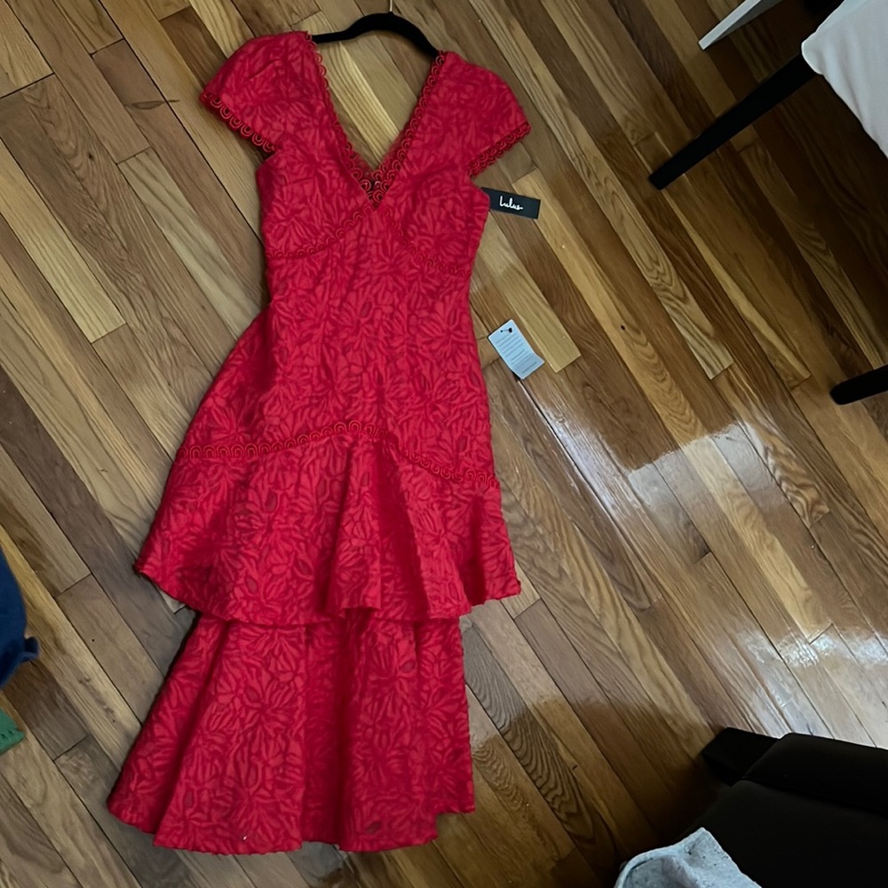 RED LULUS DRESS